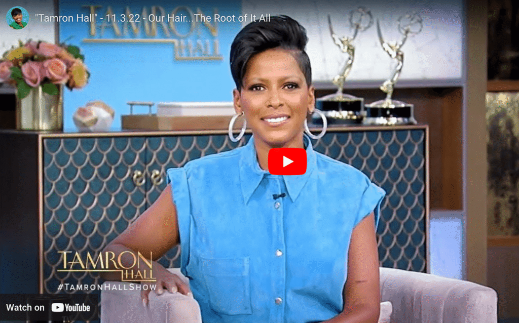 Tamron Hall television show talking about hair loss
